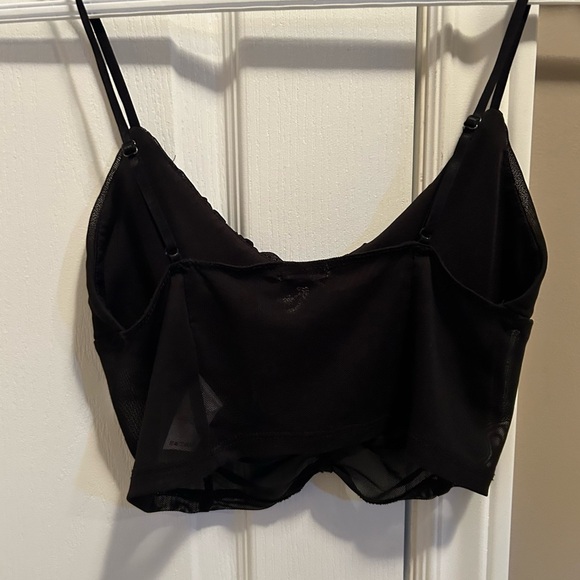 Garage Mesh Ruched Cropped Tank Top - Picture 4 of 4